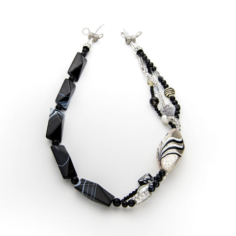 Selene - Black and Silver Necklace