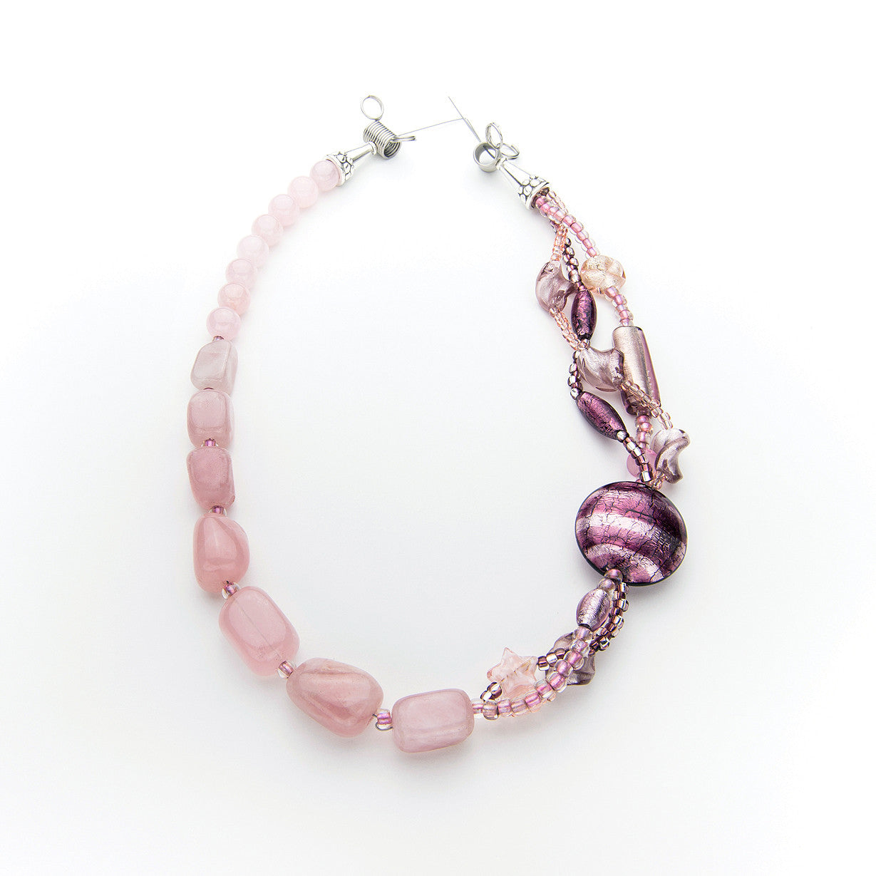 Lelya - Rose Quartz Nugget Necklace