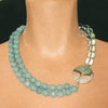 Arete - Amazonite and Blue Crystal Necklace