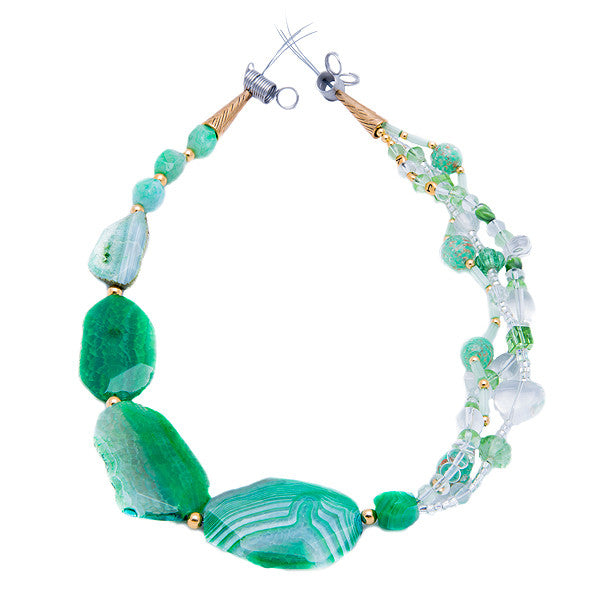 Danu - Green Agate Necklace Full View