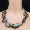 Alke - Black and White Agate Necklace