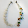 Hestia - Silver Mesh and Murano Heart Necklace